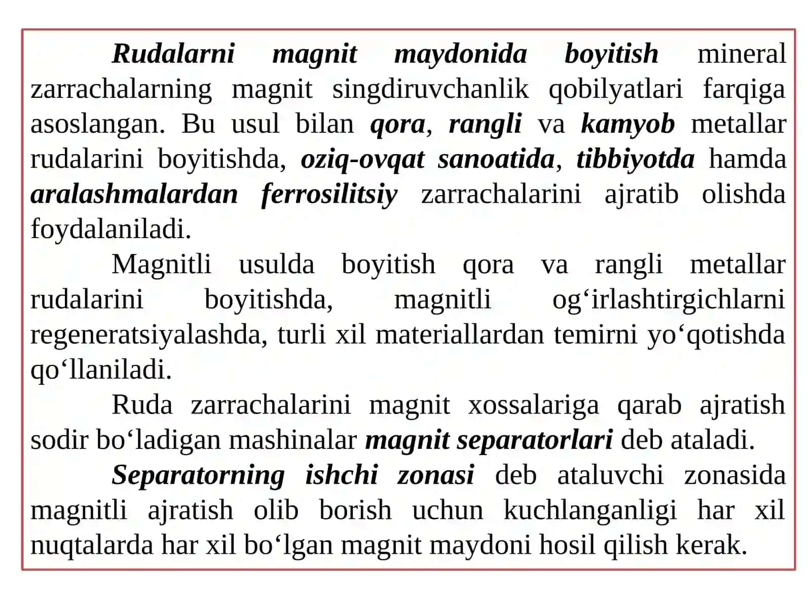 MAGNIT USULIDA BOYITISHNING NAZARIY ASOSLARI 2