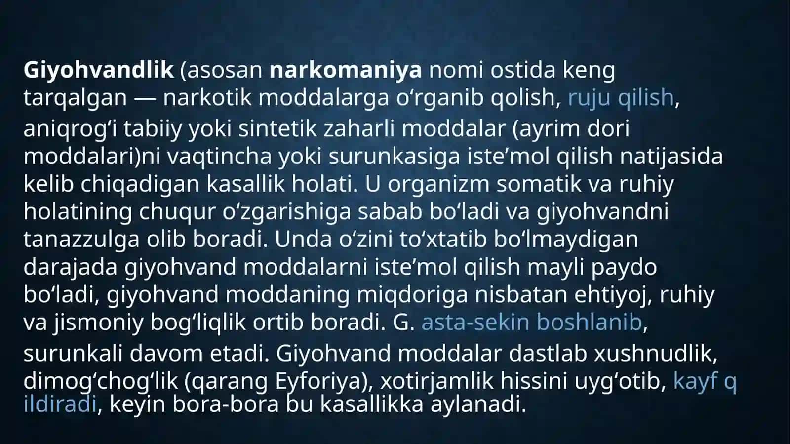 Tabiiy va sintetik narkotik vositalar 2