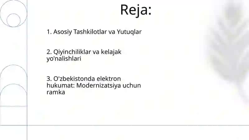 O'zbekistonda Elektron Hukumatning Asosiy Tamoyillari 2