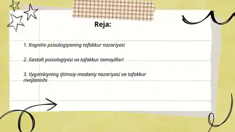 Kognitiv psixologiyaning tafakkur nazariyasi 2