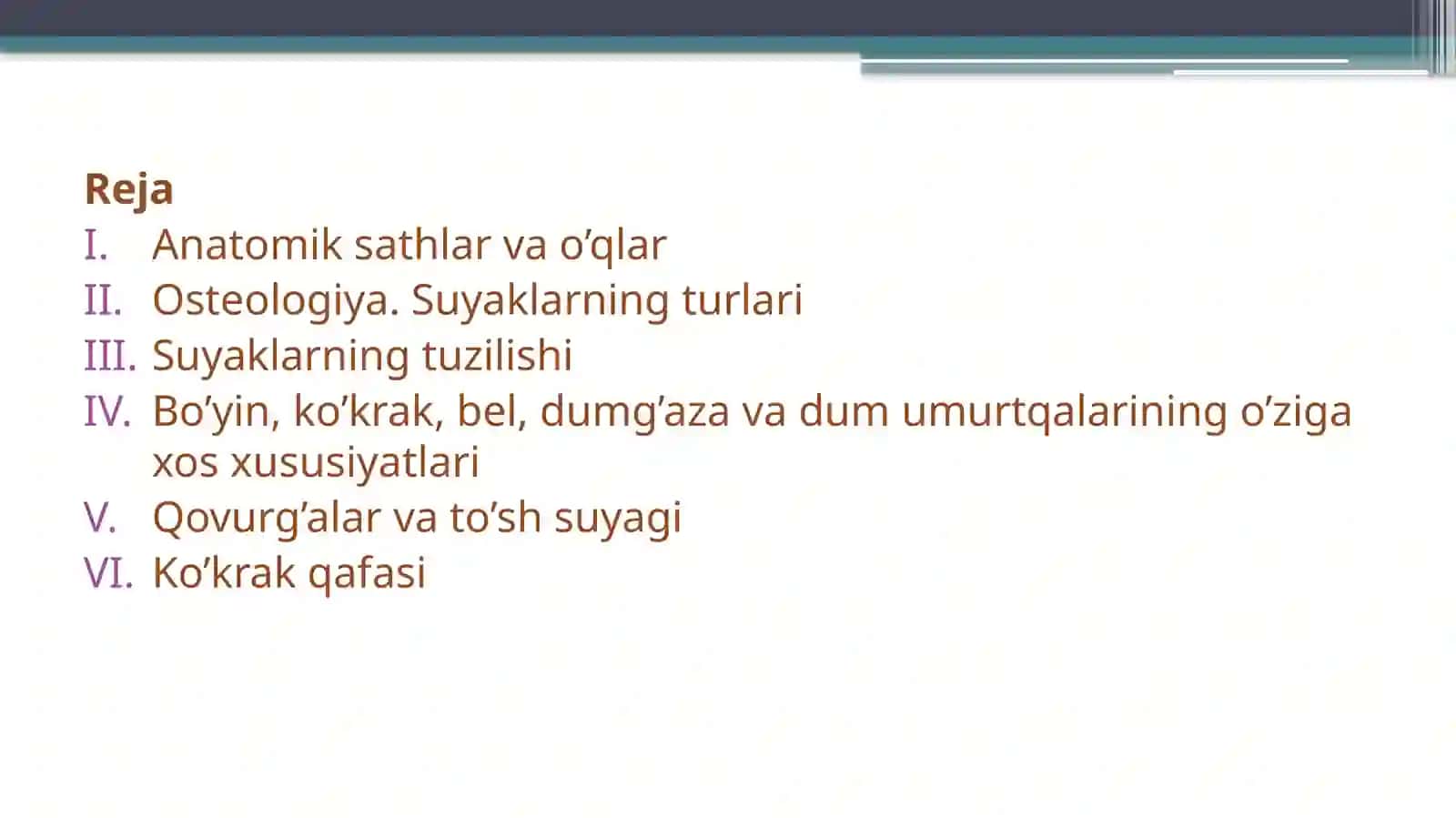 Anatomiya fanlari 2