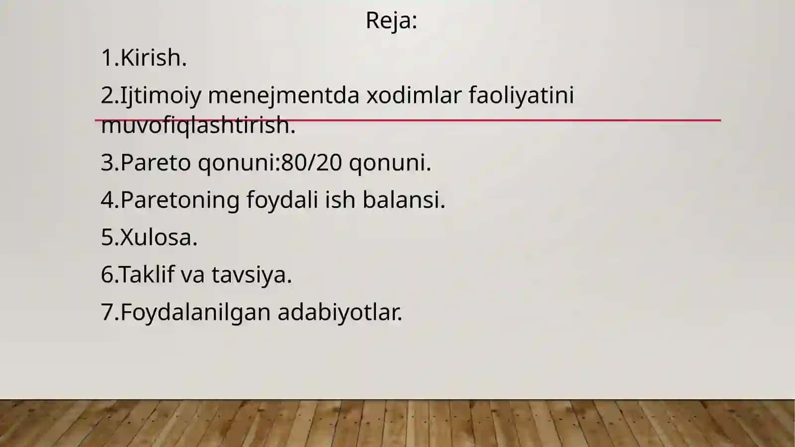 Ijtimoiy menejmentda xodimlar faoliyatini muvofiqlashtirishda Pareto prinsipi. 2