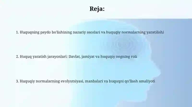 Huquqning yuridik meʼyorlar yaratish orqali paydo boʻlishi 2