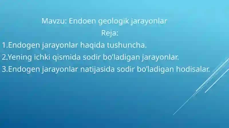 Endoengeologik jarayonlar 2