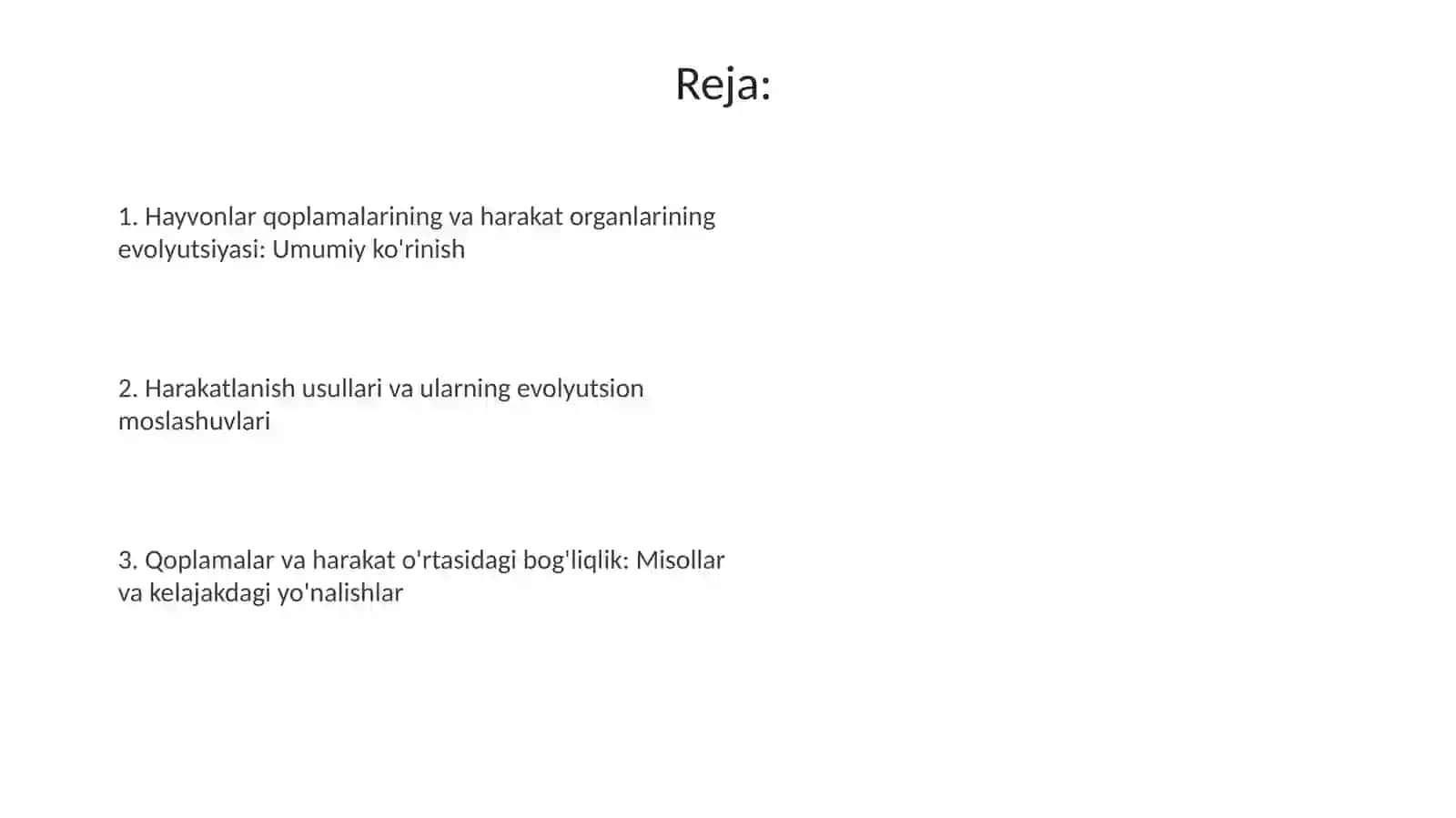 Hayvonlarning tana qoplami va harakat organlari evolutsiyasi 2