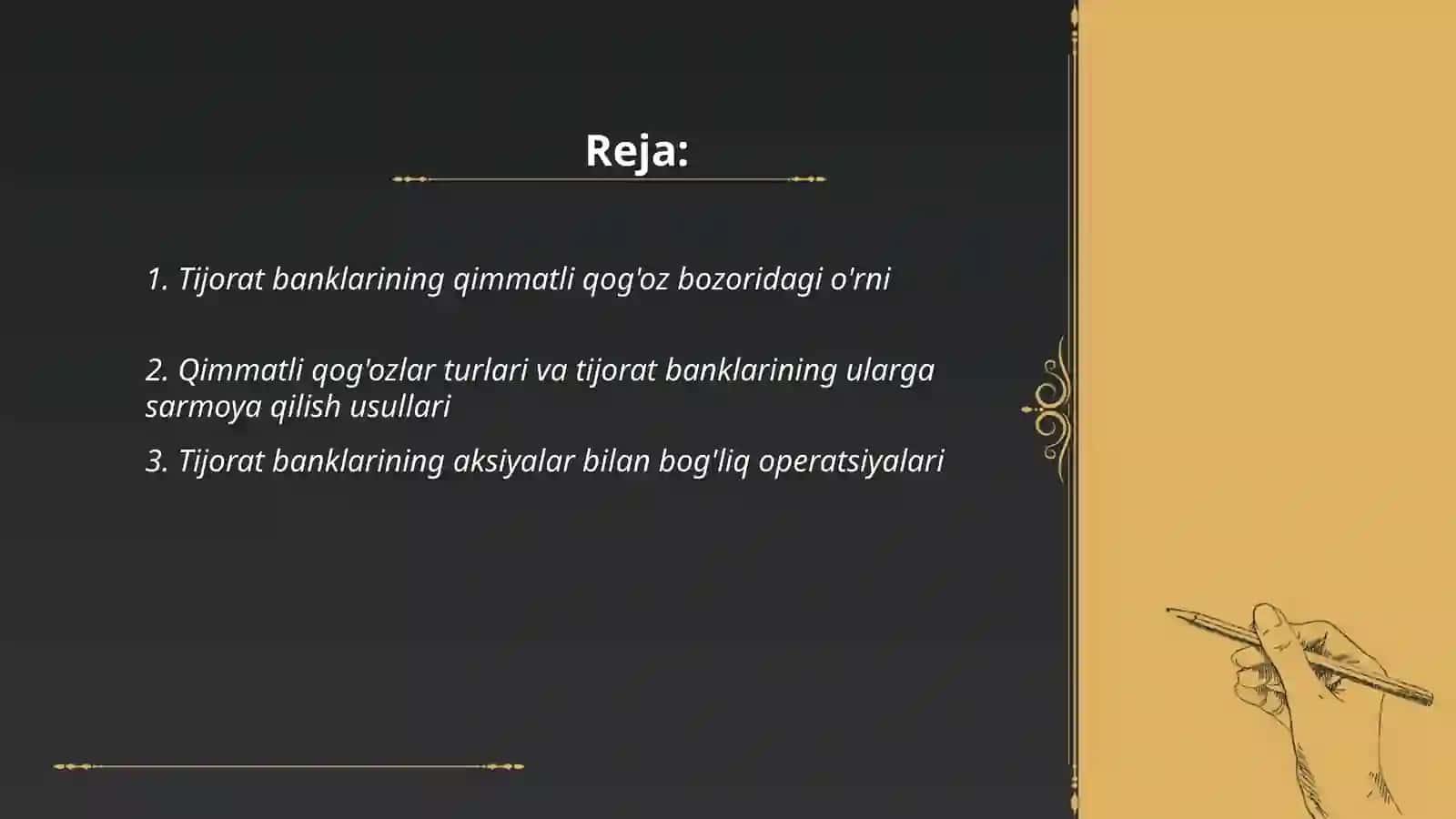 Tijorat banklarini qimmatli qog’ozlar bilan operatsiyalari 2