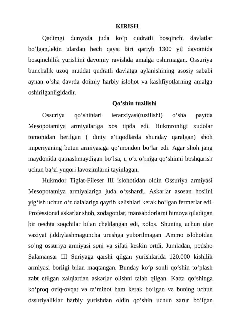 Qadimgi ossuriya harbiy islohotlari 2