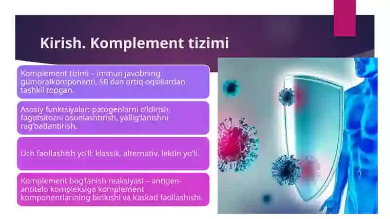 Komplement Bogʻlanish Reaksiyasi Mexanizmi va Vitaminlar Almashinuvi Buzilishlari 2