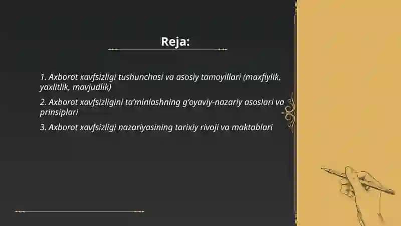 Axborot xavfsizligini ta'minlashning g'oyaviy-nazariy asoslari 2
