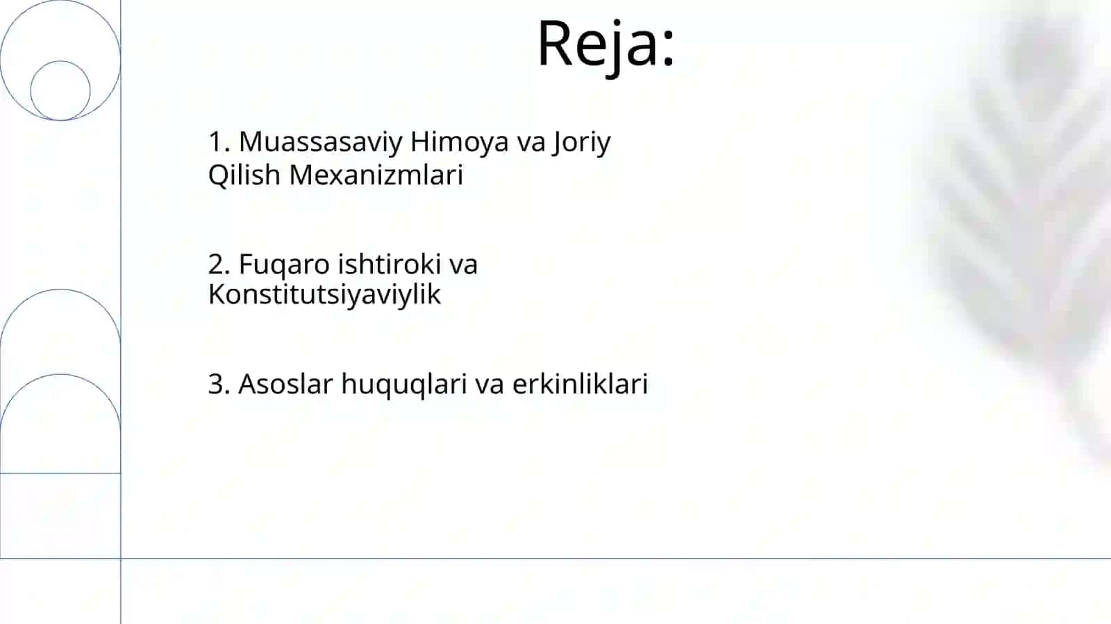 Yangi Konstitutsiyada fuqarolarning huquq va erkinliklar kafolati 2