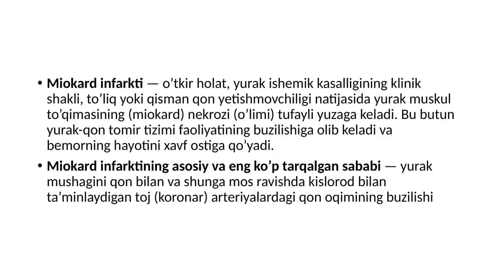 Yurak va qon-tomir tizimi. Yurak-qon-tomir tizimi kasalliklari 2