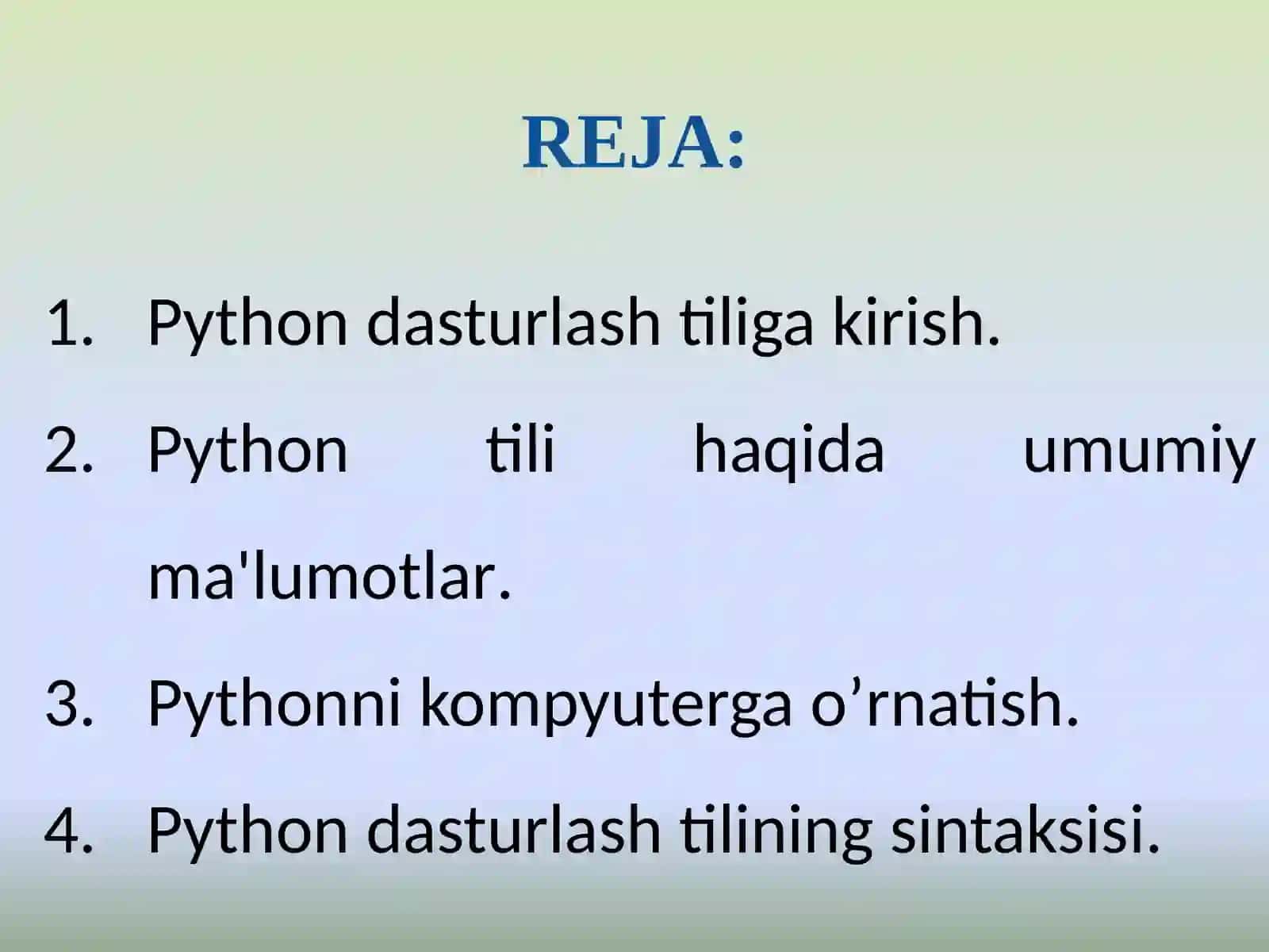 Pythondasturlashtili 2