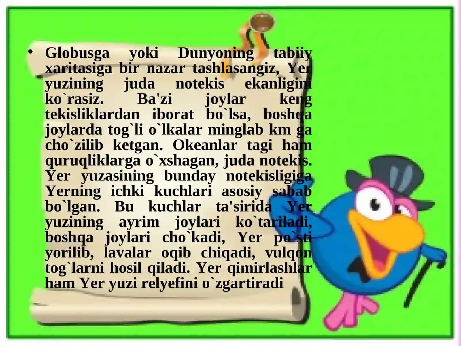 Yer yuzi relyefining asosiy shakillari 2