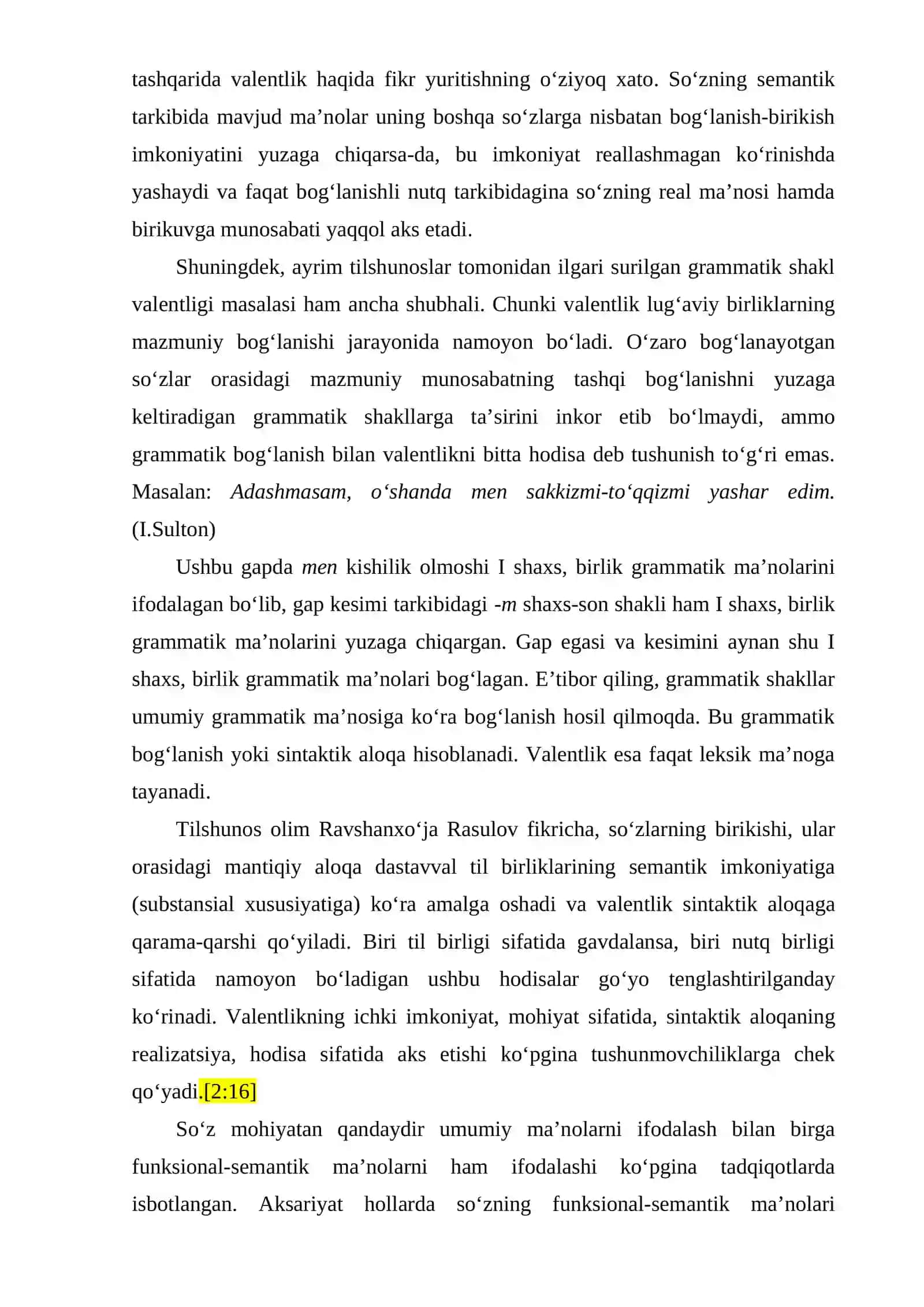 SO‘ZNING LEKSIK MA’NOSI VA VALENTLIK IMKONIYATI 2