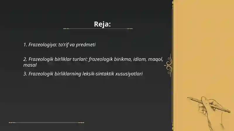 Frazeologiya. Frazeologik ekvivalentlik hodisasi 2