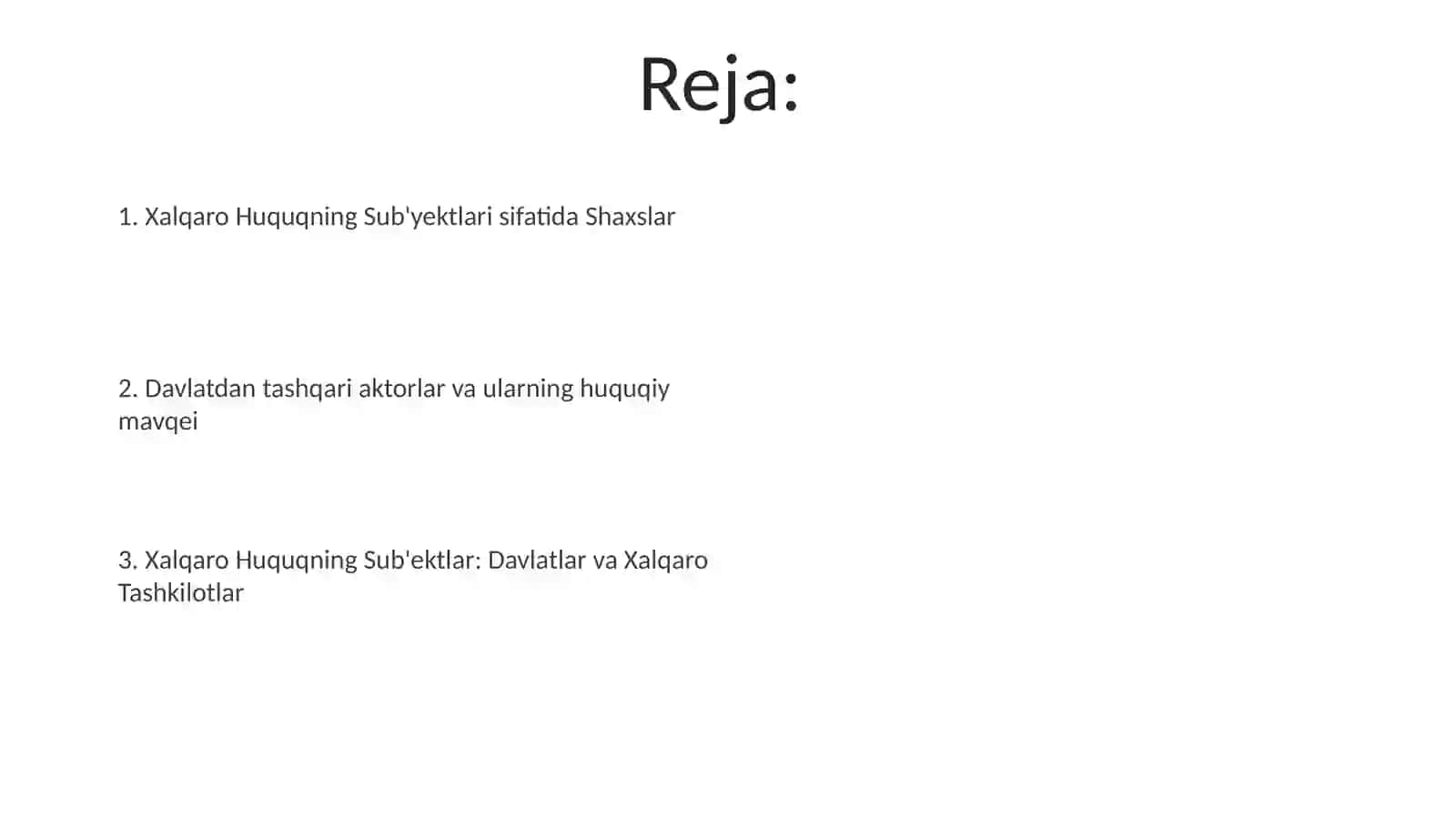 Xalqaro Huquqning Sub'ektlari 2