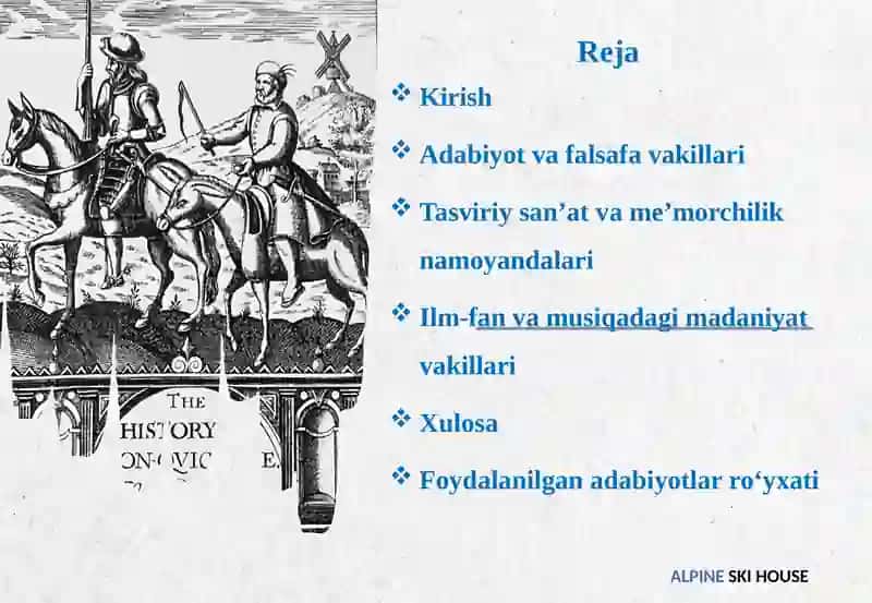 XVI-XVII asrning birinchi yarmida Yevropa dagi yashagan madaniyat vakillari 2
