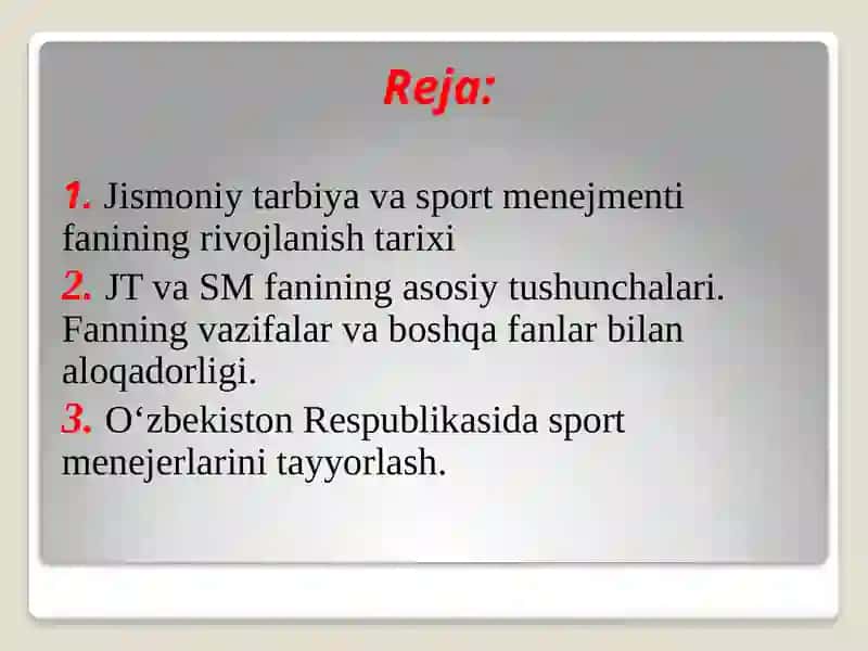 Sport menejmentining asosiy tushunchalari 2