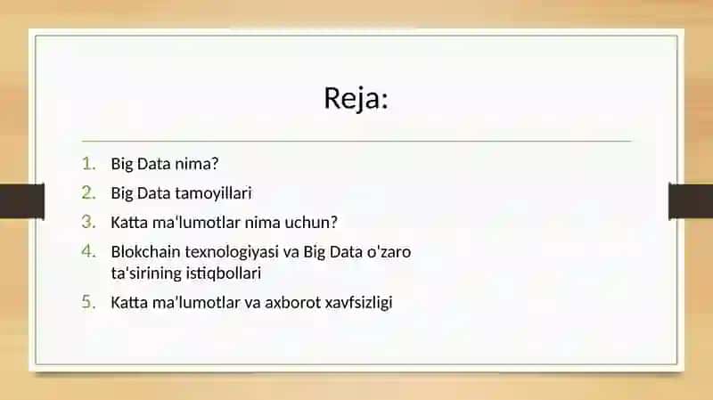Katta ma’lumotlar (Big data) va analitika, ma’lumotlar bazasini tashkil qilish mexanizmi 2