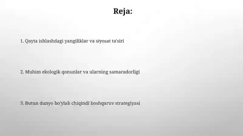 Elektron Chiqindilarni Boshqarish Qonunlari 2