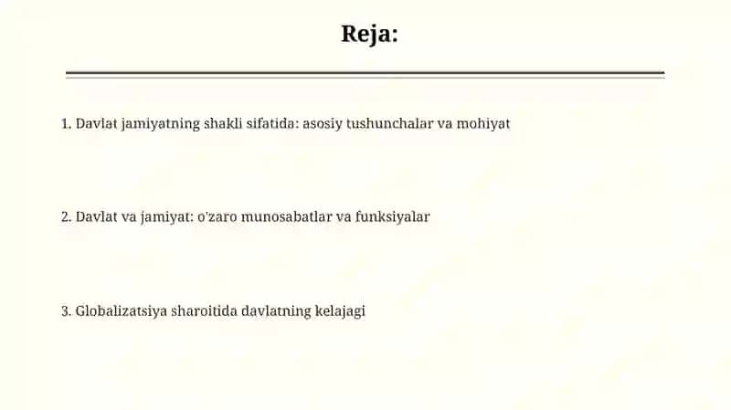 Davlat jamiyatning mavjud bo'lishi bir shakli 2