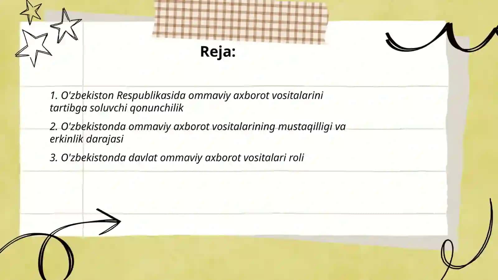 O'zbekiston Respublikasida ommaviy axborot vositalarining faoliyati 2