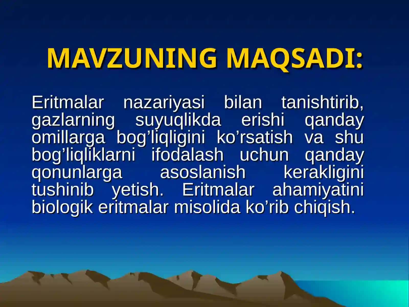 Eritmalarning zamonaviy nazariyalari. Regulyar va aternal eritmalar 2