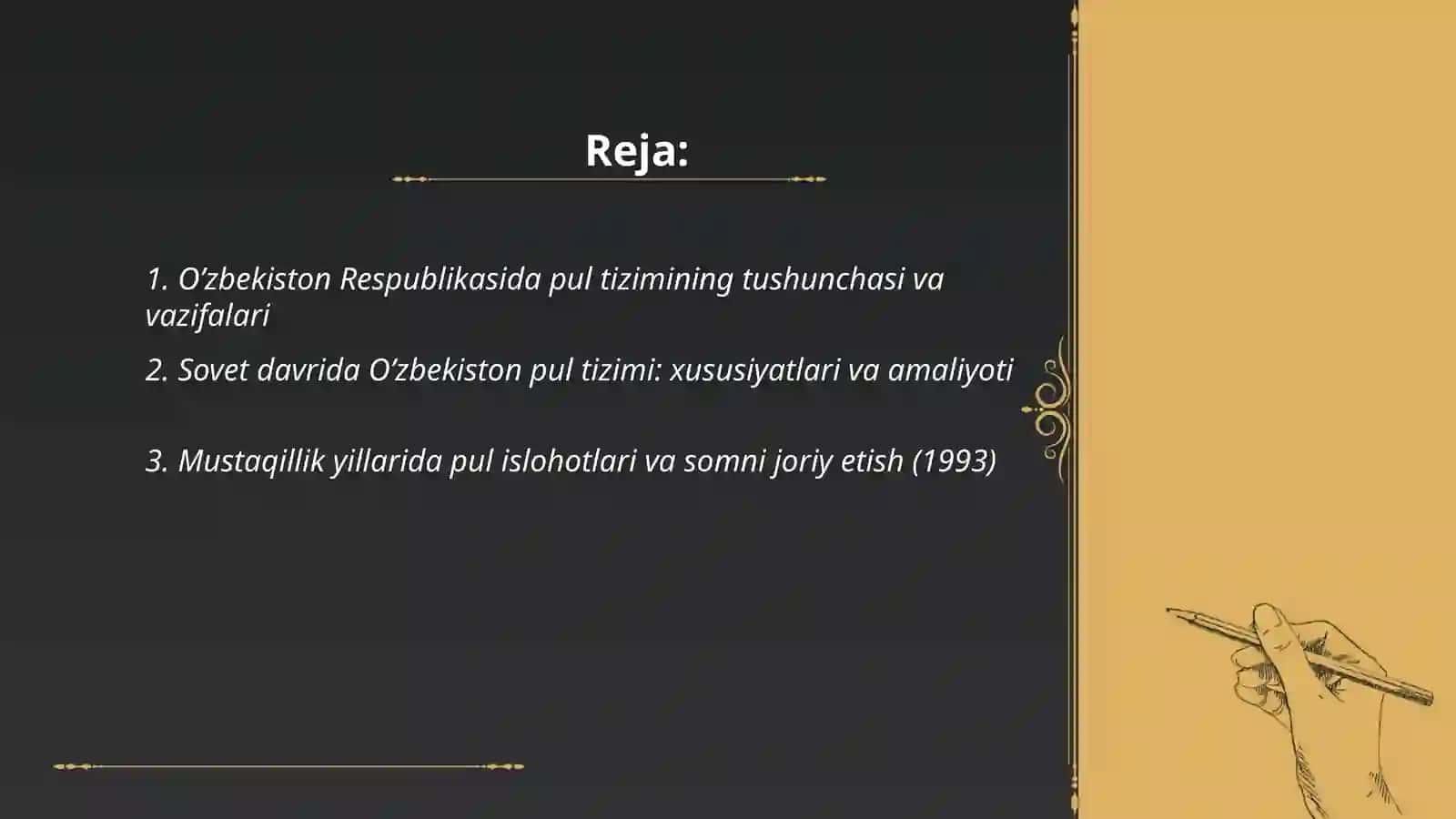 O’zbekiston Respublikasida pul tizimi va uning Rivojlanish Tarixi 2
