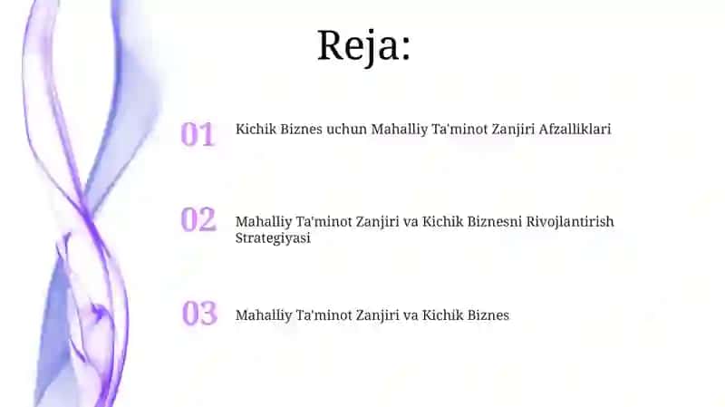 Mahalliy Ta'minot Zanjiri va Kichik Biznes 2