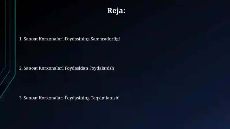 Sanoat korxonasi foydasining taqsimlanishi va ishlatilishi 2