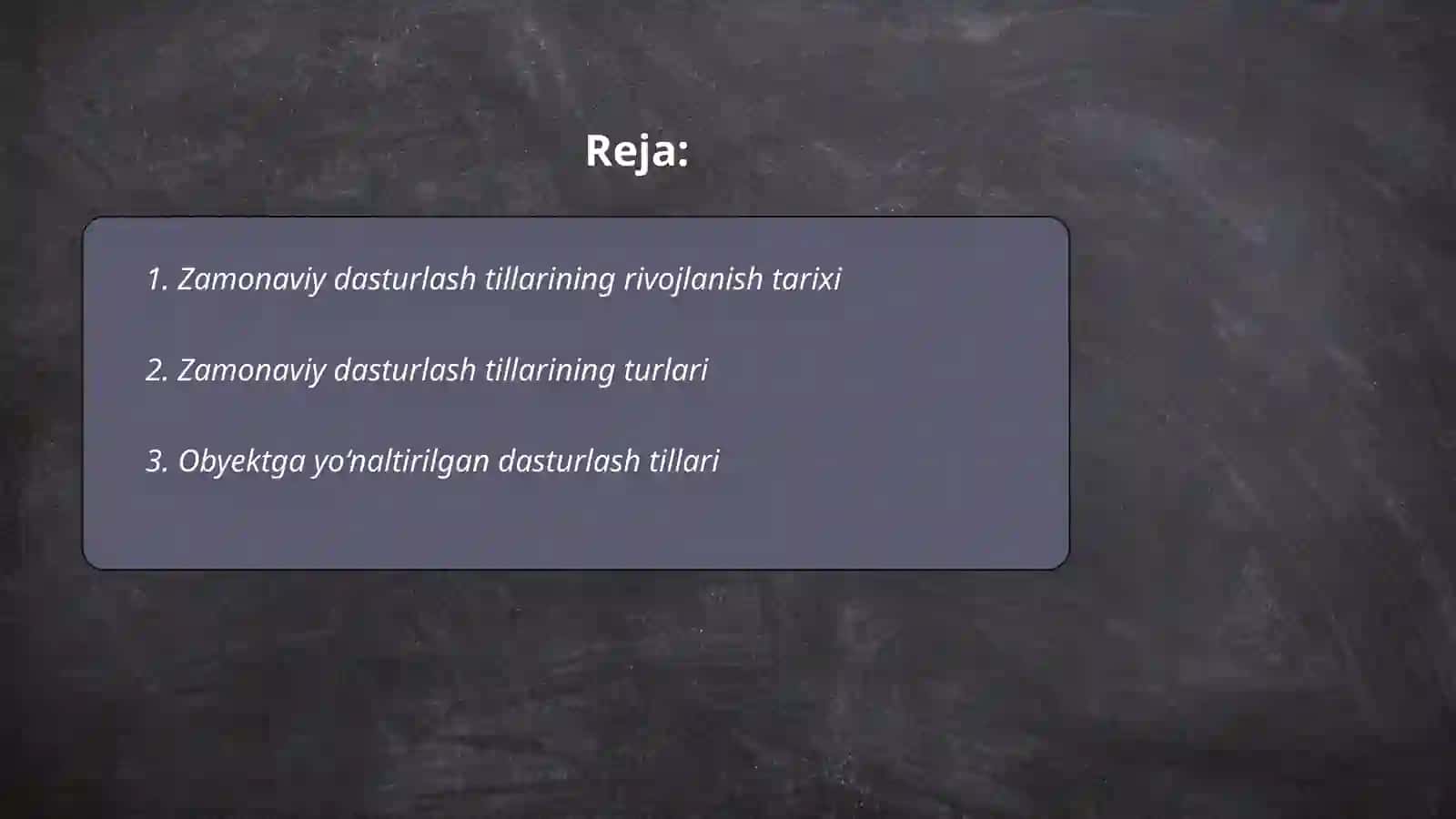 Zamonaviy dasturlash tillari tahlili 2