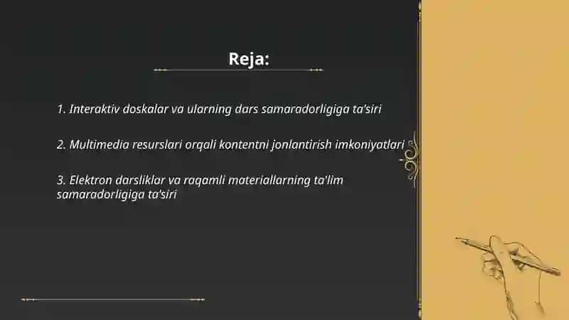 Darslarning samaradorligini oshirishda zamonaviy texnologiyalarning axamiyati 2