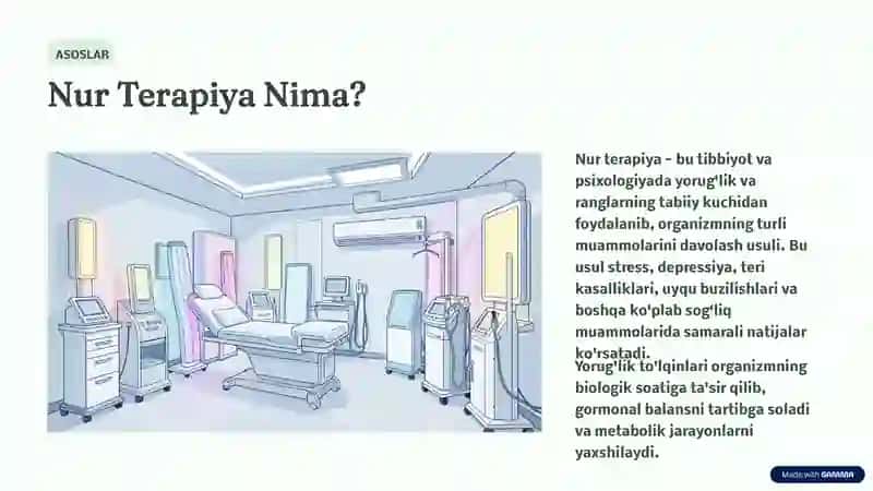 Nur terapiyasi fizik va texnaik asoslari 2