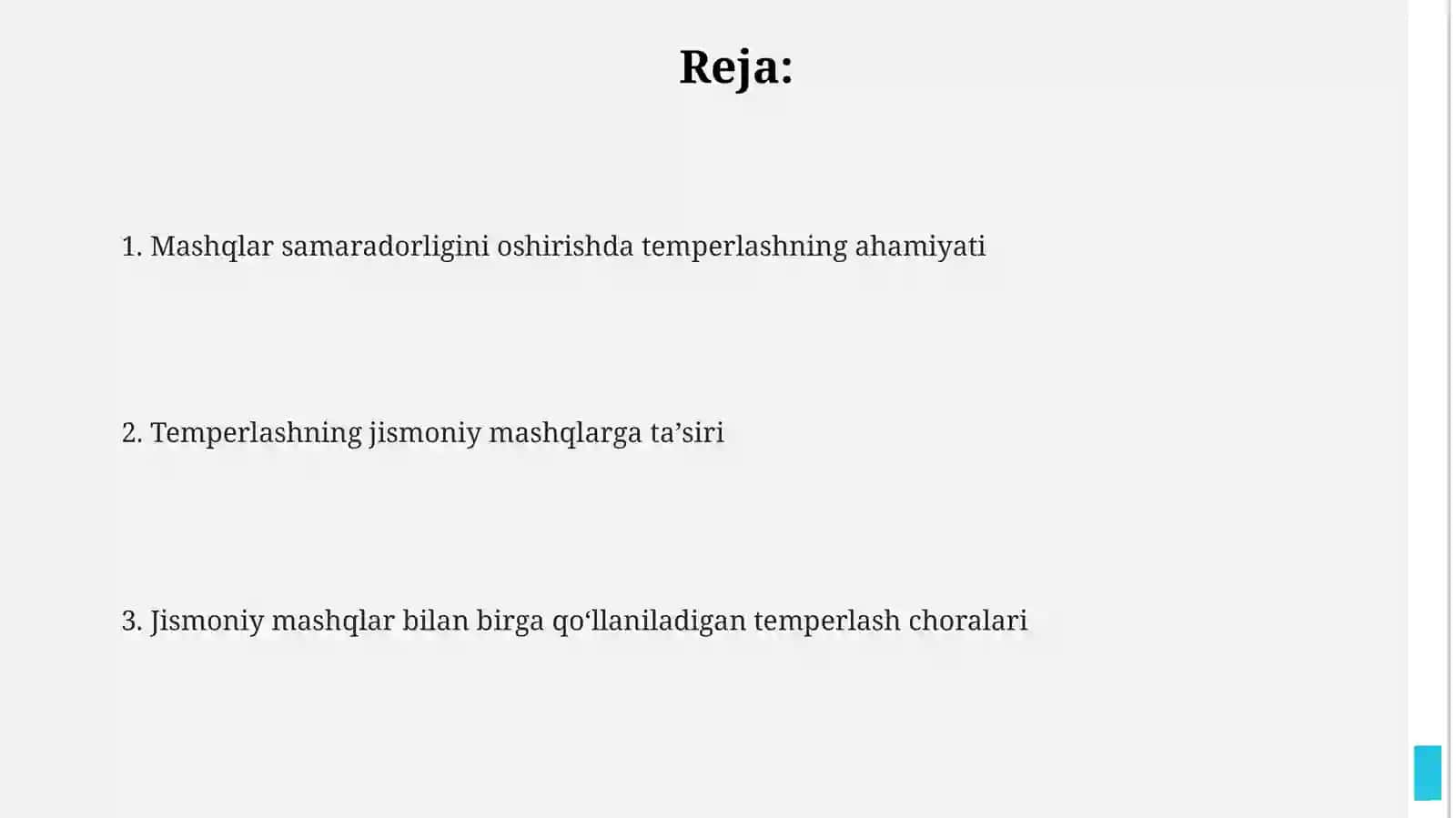 Jismoniy mashqlar bilan birga amalga oshiriladigan chiniqtirish tadbirlari 2