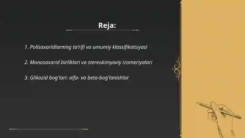 Polisaxaridlarning tuzilishi nomlanishi va xossalari 2