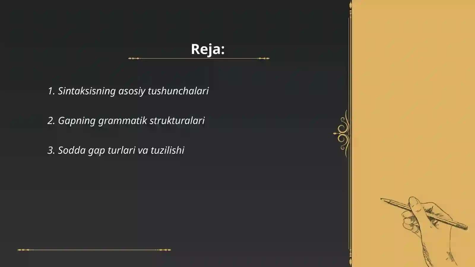 Sintaksis elementlari ustida ishlash metodikasi 2