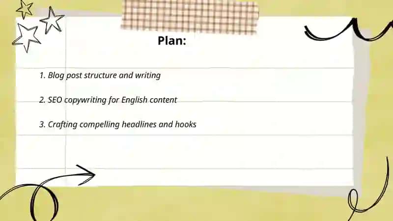 Creating content in English 2