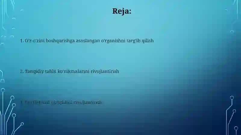 Adabiyot ta'limida mustaqil fikrlashni o‘rgatish 2