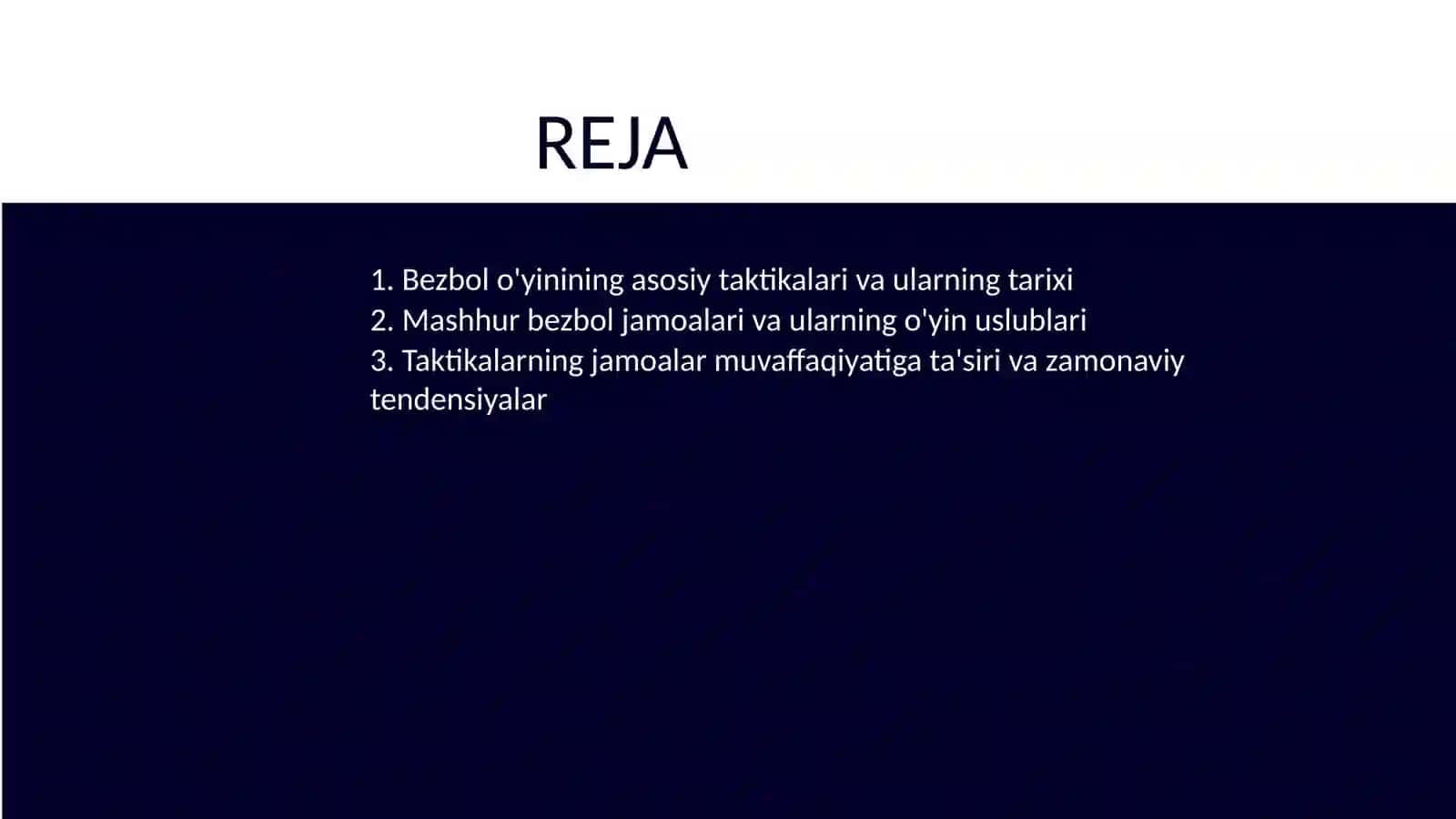 Mashhur bezbol taktikalari 2