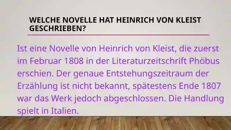 Dienovelle von von Kleist 2