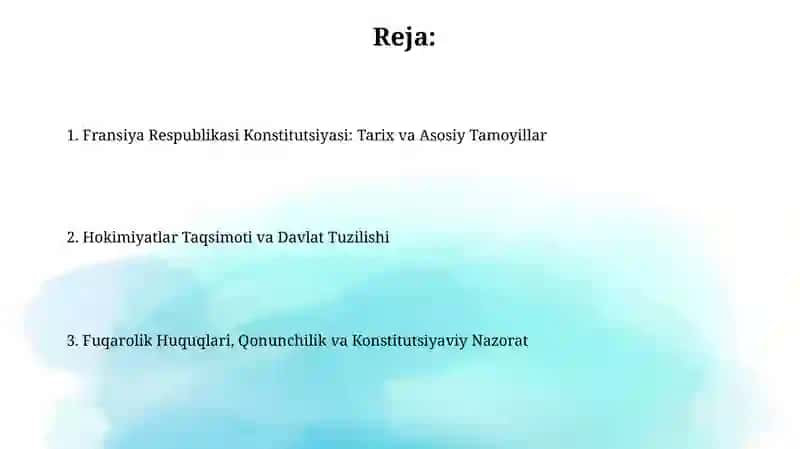 Fransiya respublikasi konstitutsiyasi 2