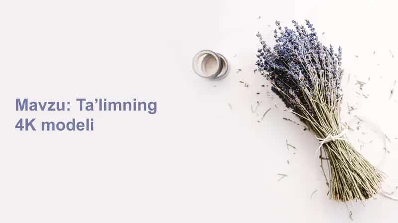Taʼlimning 4K modeli 2