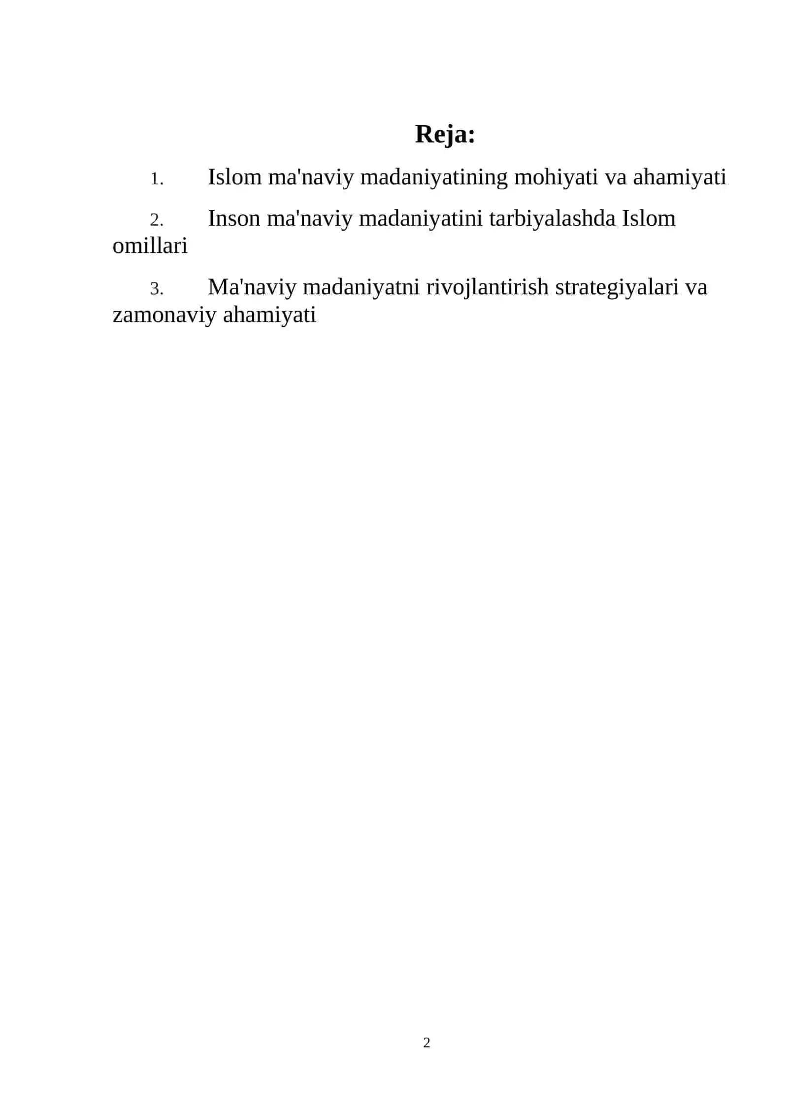 Islom inson ma'naviy madaniyatini tarbiyalash omillari haqida 2