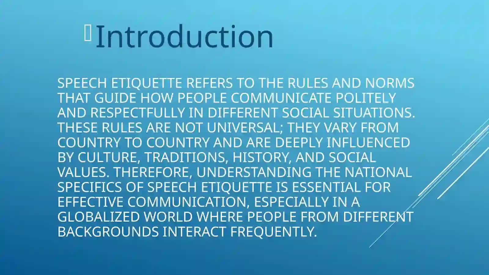 National specifics of speech etiquette 2