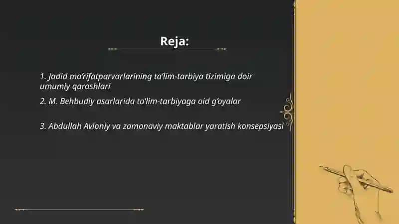 Jadid ma’rifatparvarlari asarlaridagi ta’lim-tarbiyaga oid qarashlar va g’oyalari 2