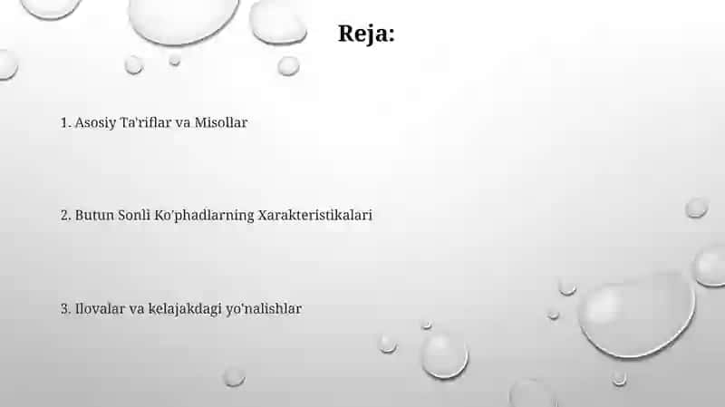 Butun qiymatli funksiyalar 2