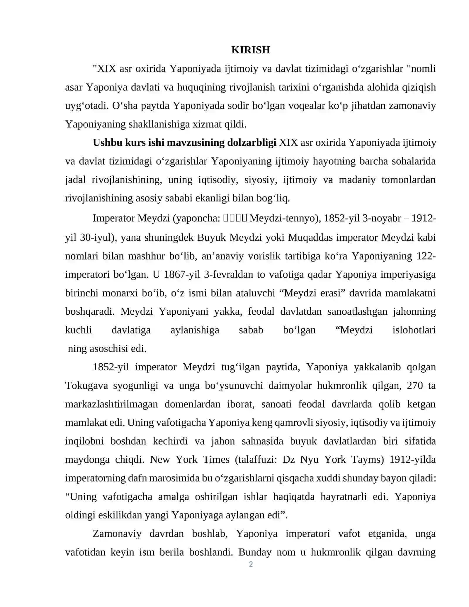 YAPONIYA MEYDZI TIKLANISH DAVRIDA ISLOHOTLAR 2