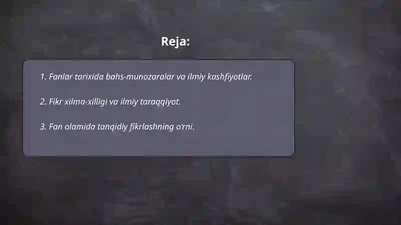 Fanlar tarixida bahs-munozaralarning roli va ahamiyati 2