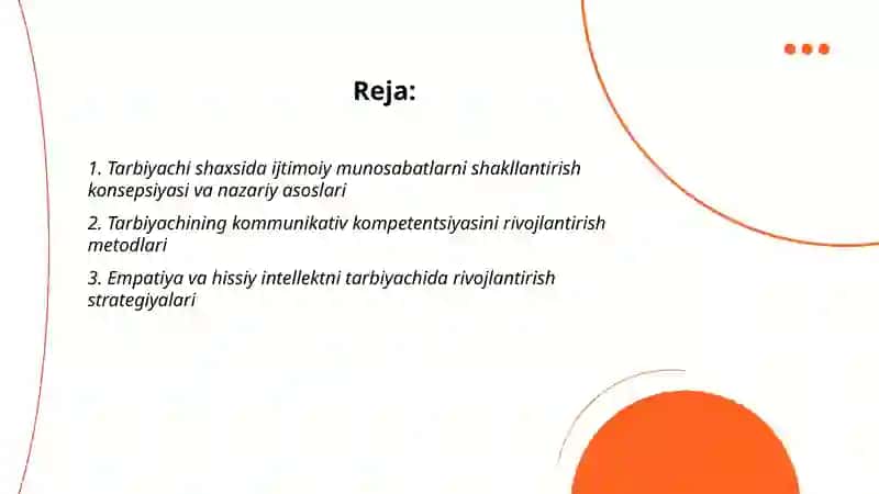 Tarbiyachi shaxsida ijtimoiy munosabatlarni rivojlantirishga oid kasbiy kompetentlikini rivojlanishi 2