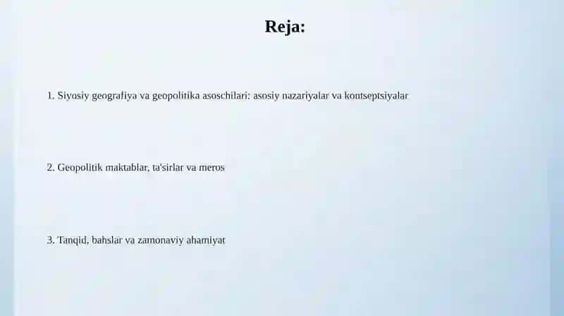 Siyosiy geografiya va geopolitika 2